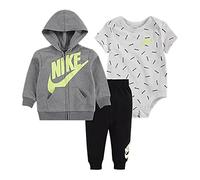 Nike Kids Just Do It Toss Short Sleeve Body 3 Units Grigio 9 Months Bambini
