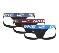 Nike Jock Strap 3PK Intimo, Blk-GM RYL/Ash SLT/Bur CRSH PIX WB, L Uomo