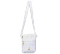NIKE Jordan 9A0722-601 - Borsa a tracolla per adulti, taglia unica, bianco/oro.