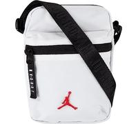 Nike Jordan - Borsa da uomo per festival, 12,7 x 3,2 x 17,8 cm, colore: Bianco, bianco, Small