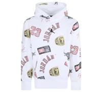 Nike Jordan Felpa da Ragazzo con Cappuccio MJ Essentials Print Bianca Taglia M (137-147 CM) Codice 95C897-782