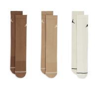 Nike Jordan Jordan 3 paia - calzini lunghi - uomo M Brown unisex Dri-Fit