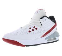 NIKE Jordan Max Aura 5 Uomo Sneakers Nero/Bianco/Cement Grey/University Red, Bianco Nero Varsity Rosso, 45 EU