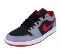 Nike Jordan Men's 1 Low Black/Fire Red-Cement Grey (553558 060) - 10.5