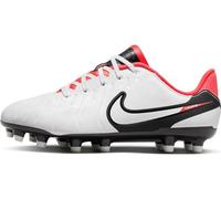 Nike Jr Legend 10 Academy Fg/MG, Soccer Shoe, White/Black-Bright Crimson, 38.5 EU