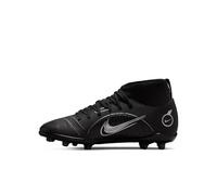 Nike Jr. Mercurial Superfly 8 Club MG, Little/Big Kids' Multi-Ground Soccer Cleats, Black/Metallic Silver-Medium Ash, 37.5 EU