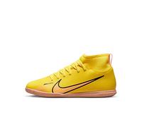 Nike Jr. Mercurial Superfly 9 Club IC, Little/Big Kids’ Indoor/Court Soccer Shoes, Yellow Strike Sunset Glow, 35.5 EU