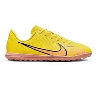Nike Jr. Mercurial Vapor 15 Club Tf, Little/Big Kids' Turf Soccer Shoes, Yellow Strike/Sunset Glow, 37.5 EU
