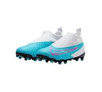 Nike JR Phantom GX Academy DF FG/MG, Sneaker, Baltic Blue/Pink Blast-White-Laser Blue, 36.5 EU