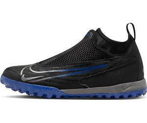 NIKE JR Phantom GX Academy DF TF, Sneaker, Black/Chrome-Hyper Royal, 32 EU