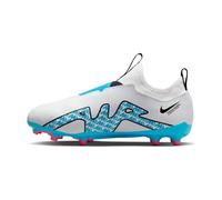 Nike Jr Zoom Vapor 15 Academy Fg/MG, Scarpe da Ginnastica, Bianco (White Baltic Blue Pink Blast), 35.5 EU