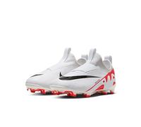 Nike Jr Zoom Vapor 15 Academy Fg/MG, Soccer Shoe, Bright Crimson/White-Black, 35.5 EU