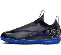 Nike Jr Zoom Vapor 15 Academy Tf, Soccer Shoe, Black/Chrome-Hyper Royal, 33 EU
