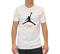 Nike Jumpman Flight HBR Tee T-Shirt, Uomo, White/Black, M