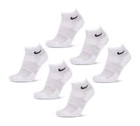 Nike Kids Ankle 6 Pack Unisex - Calze Bianco - Taglia 34 - 37.5 - Algodón White 34 - 37.5