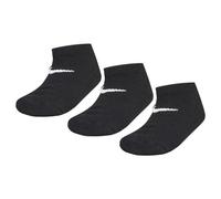 NIKE Kids Basic No Show Socks 3 Pairs EU 27-35 Calzini, Nero, Taglia Unica Unisex-Adulto