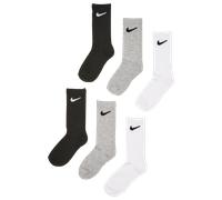 Nike Kids Crew 6 Pack Unisex - Calze Bianco - Taglia 27 - 35 - Algodón White 27 - 35