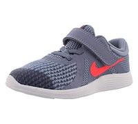Nike Kleinstkinder Sneaker Revolution 4 (TDV) - Scarpe da Ginnastica Basse Unisex Bimbi 0-24, Grigio (Ashen Slate/Flash Crimson-Diff 400), 24 EU