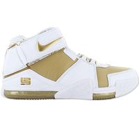 Nike Lebron Zoom 2 II - Maccabi - DJ4892-100 Uomo Sneaker Scarpe Oro-Bianco
