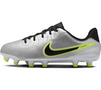 Nike Legend 10 Academy Fg/MG Scarpe da Calcio per Bambini Metallic Silver/Black/Volt 36.5