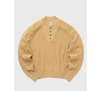 Nike LIFE LONG-SLEEVE MILITARY HENLEY JUMPER men Half-Zips yellow in taglia:M