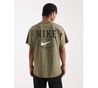 Nike - Line Art - T-shirt kaki con grafica-Verde S