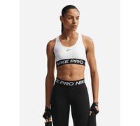 Nike Ls Pro Elast Logo W - Bra Training - Donna - Bianco S