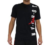 Nike M JSW Tee HBR Vertical JRDN T Shirt, Uomo, Black/Gym Red, L