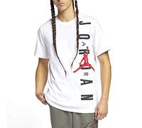 Nike M JSW Tee HBR Vertical JRDN T Shirt, Uomo, White/Gym Red, S