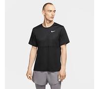 Nike M Nk Breathe Run Top SS T-Shirt, Uomo, Black/Black/Reflective Silv C/O., L