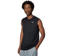 NIKE M NK DF Tee RLGD SL Reset T-Shirt, Black/Matte Silver, L Uomo
