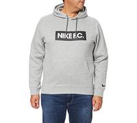 Nike M NK FC ESSNTL FLC Hoodie PO, Felpa con Cappuccio Uomo, Dark Grey/Htr/White/Black, S