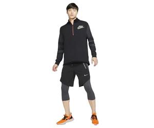 Nike M NK WILD RUN MIDLAYER T-shirt A Manica Lunga, Uomo, black/off noir/reflective silv, S