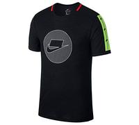 Nike M Nk Wild Run Top SS, T-Shirt Uomo, Black/Electric Green/Pale Ivory, M