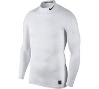 Nike M NP Top LS Comp Mock Maglia A Manica Lunga, Uomo, Bianco/Nero/Nero, S