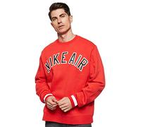 Nike M NSW Air Crew FLC, T-Shirt A Manica Lunga Uomo, University Red/University Red, S