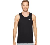 Nike M NSW Club Embrd Ftra Canotta, Uomo, Nero/Bianco, L
