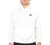 Nike Felpa da Uomo con Cappuccio Club Fleece Bianca Taglia M Cod BV2654-100 Bianco