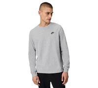 Nike M NSW Club Tee - LS T-Shirt A Manica Lunga, Uomo, Dk Grey Heather/Black, 3XL