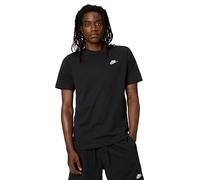 Nike Maglietta NSW Club Tee Nero/Bianco Cotone L Uomo