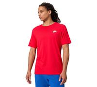 Nike T-shirt Club unisex rosso/bianco 2XL
