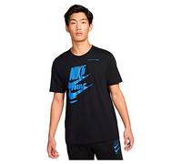 Nike M NSW Ess Sport 1 Tee, T-Shirt Corta da Uomo, Black/Dk Marina Blue, M
