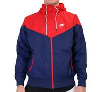 Nike M NSW He WR Jkt HD, Giacca Sportiva Uomo, Midnight Navy/University Red/Midnight Navy/White, S