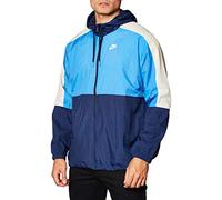 Nike M NSW Jkt HD Wvn CB Giacca Sportiva, Uomo, Midnight Navy/Pacific Blue/Light Bone/White, L