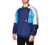 Nike M NSW Jkt Wvn Crew CB Giacca Sportiva, Uomo, Midnight Navy/Pacific Blue/Light Bone/White, L