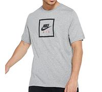 NIKE M NSW SS Tee Air 2 T-Shirt, Uomo, Dk Grey Heather/Black, M