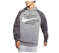 Nike M NSW Swoosh Hoodie Po BB Felpa, Uomo, Particle Grey/Iron Grey/White, 3XL