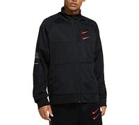 Nike M NSW Swoosh Jkt PK Giacca Sportiva, Uomo, Black/Black/(Ember Glow), M