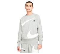 Nike M NSW Swoosh Sbb Crew, Maglia Lunga Uomo, Dk Grey Heather/White, S