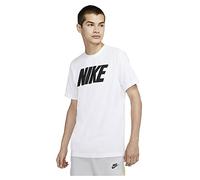 Nike M NSW Tee Icon Block, T-Shirt Uomo, White/(Black), XXL
